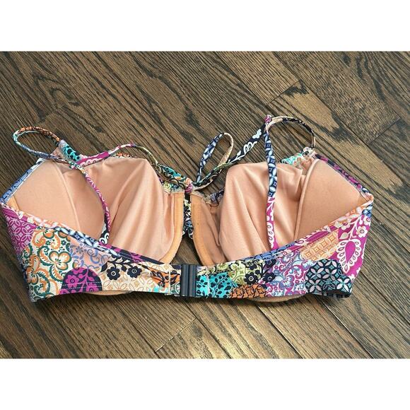 Artesands Salmagundi Multi Degas Bikini Top Size 14 Tropical Underwire NWT - Picture 7 of 15